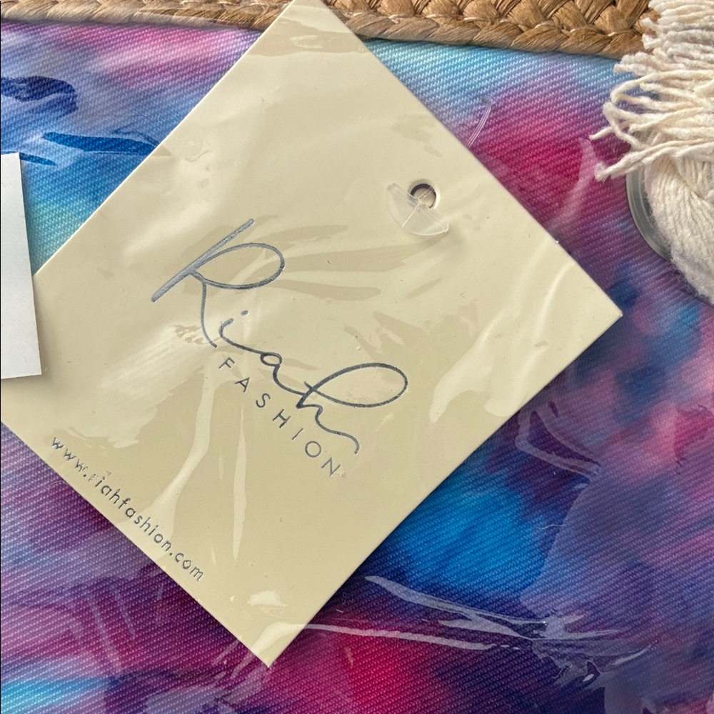 Colorful Tie-Dye Tote Bag with Rope Handles - Picture 5 of 5